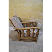thumb-Antieke verstelbare eiken rookstoel Liberty-7