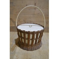 thumb-Vintage rotan naaimandje met hengsel-7