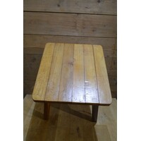 thumb-Vintage bijzettafeltje van eiken- en beukenhout met nieuw eiken blad-4