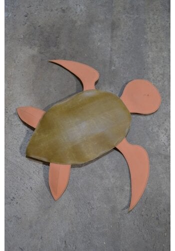 Leren schildpad decoratie 