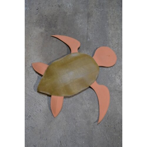 Leren schildpad decoratie 