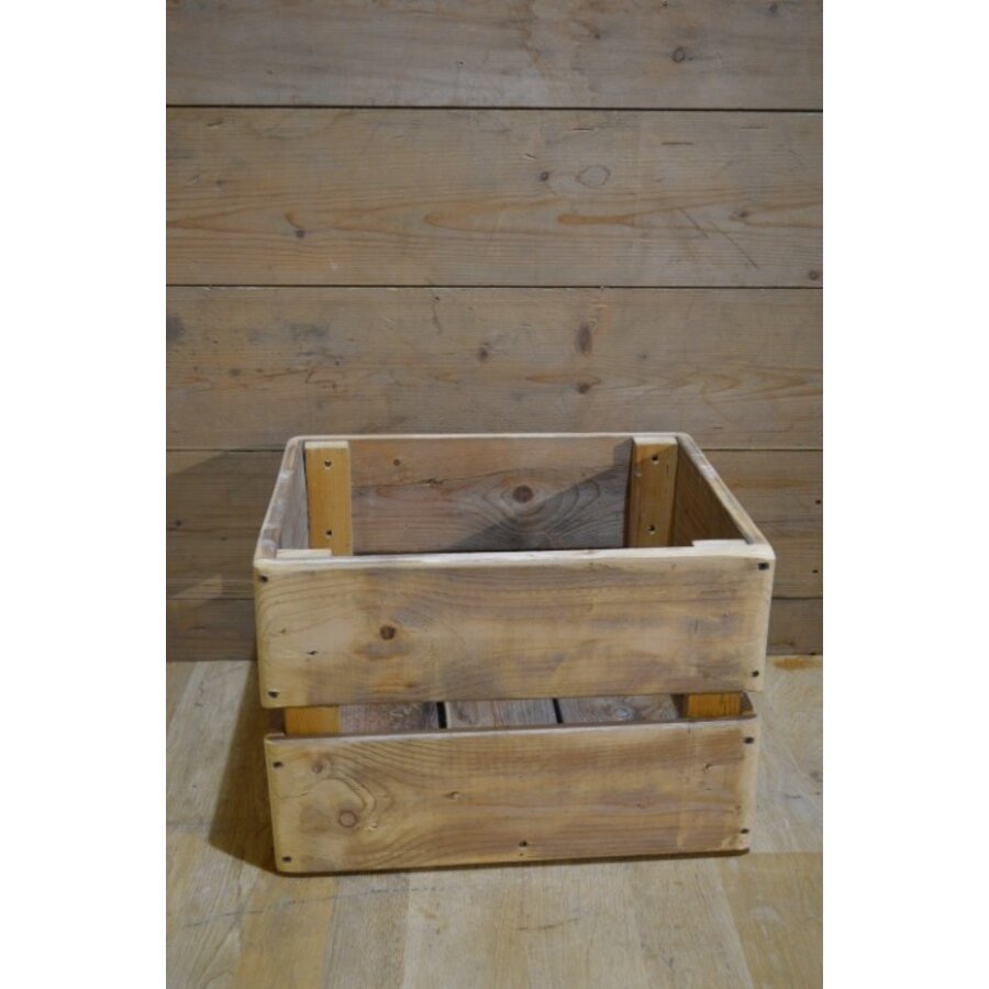 Stevige vurenhouten houten kist voor opslag en decoratie-5