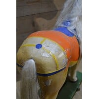 thumb-Antiek Beeusaert speelgoedpaard van papier-maché op wielen-3