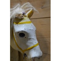 thumb-Antiek Beeusaert speelgoedpaard van papier-maché op wielen-5