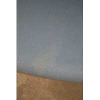 thumb-Vintage Thonet armstoel met buisframe en blauwgrijze stoffering-2