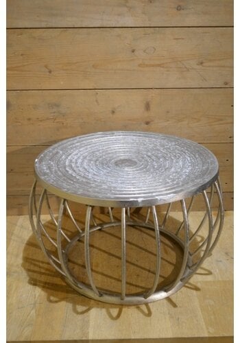 Rond aluminium bijzettafeltje 