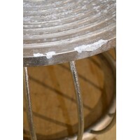 thumb-Rond aluminium bijzettafeltje met oosterse gravering-7