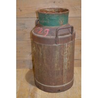 thumb-Originele vintage Coberco melkbus van metaal zonder deksel-3