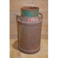 thumb-Originele vintage Coberco melkbus van metaal zonder deksel-4