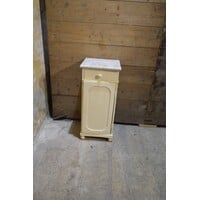 thumb-Brocante nachtkastje met marmeren blad en rechterdeur-4