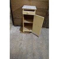 thumb-Brocante nachtkastje met marmeren blad en rechterdeur-7