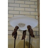 thumb-Design torchiere vloerlamp met dimmer en glazen kap-2