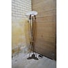 LoodsVol, Tweedehands Design torchiere vloerlamp met dimmer en glazen kap