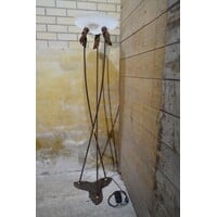 thumb-Design torchiere vloerlamp met dimmer en glazen kap-3