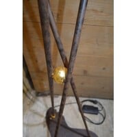 thumb-Design torchiere vloerlamp met dimmer en glazen kap-4