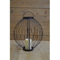 thumb-Lights4fun metalen draadlantaarn met LED-kaars-3