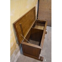thumb-Massief eiken klepkast met lades-2