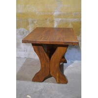 thumb-Massief mahonie houten bijzettafeltje-5