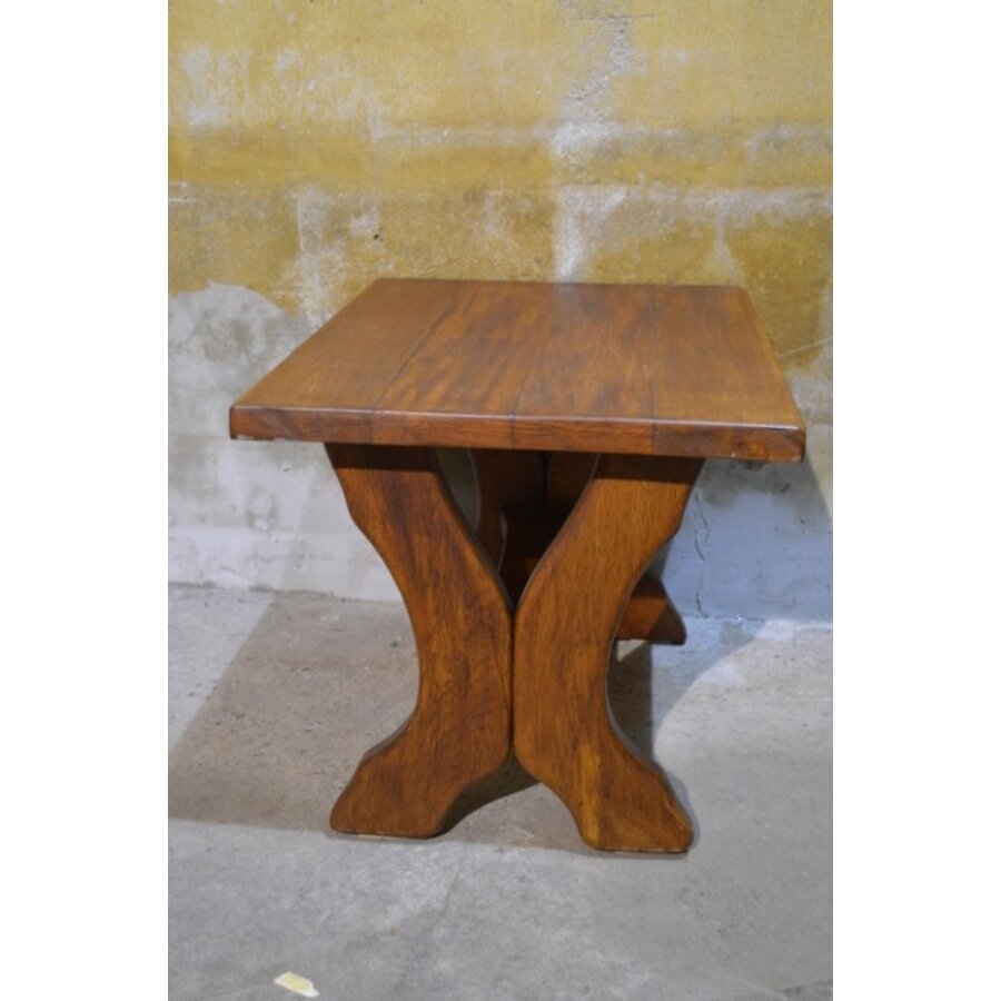 Massief mahonie houten bijzettafeltje-5