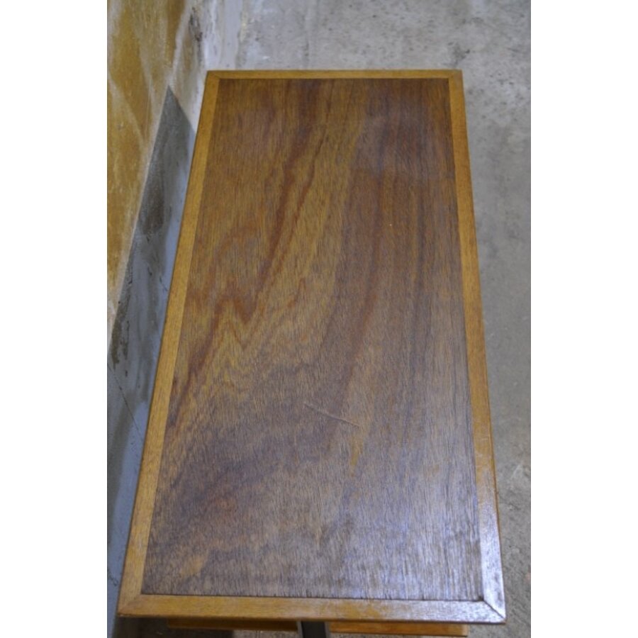 Vintage audio tafeltje van teak en eiken jaren 60/70-5