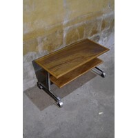 thumb-Vintage audio tafeltje van teak en eiken jaren 60/70-6