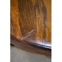 thumb-Donkere massief eiken ovale eettafel-8