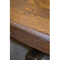 thumb-Donkere massief eiken ovale eettafel-6