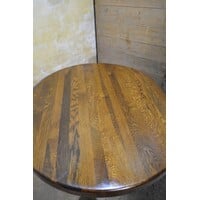 thumb-Donkere massief eiken ovale eettafel-7