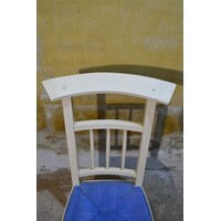 thumb-Vintage wit-blauw bidstoeltje-4