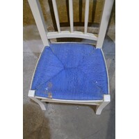 thumb-Vintage wit-blauw bidstoeltje-6