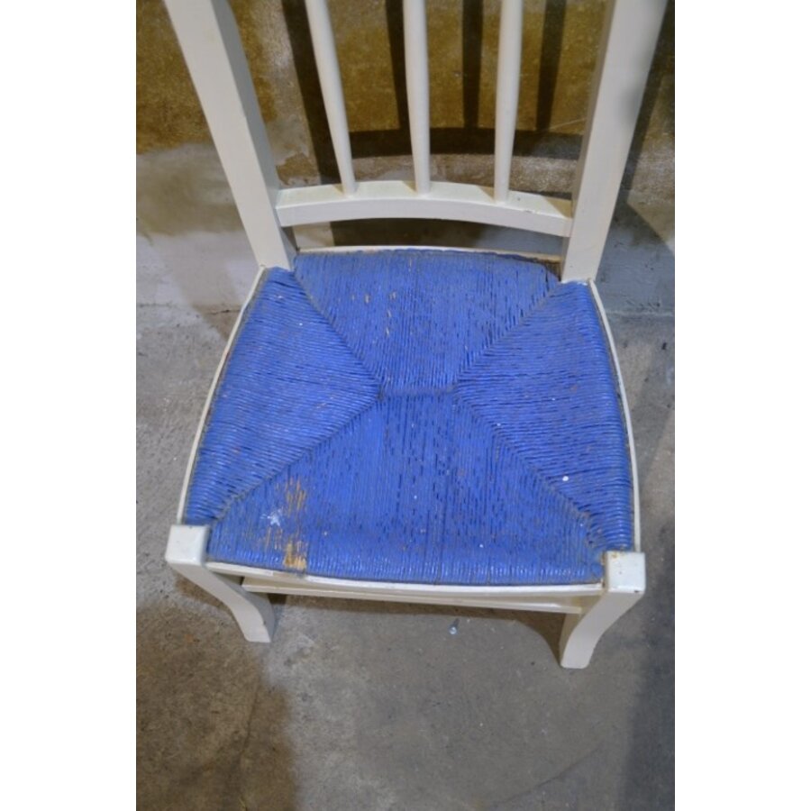 Vintage wit-blauw bidstoeltje-6