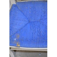 thumb-Vintage wit-blauw bidstoeltje-7