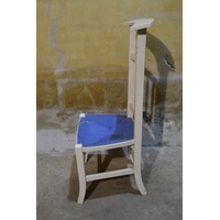thumb-Vintage wit-blauw bidstoeltje-8