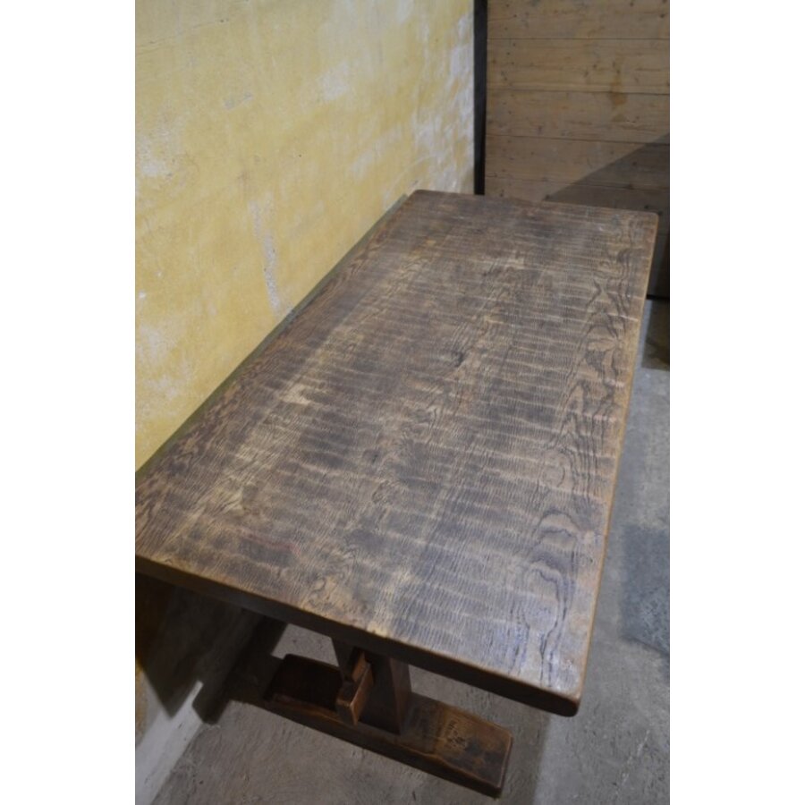 Massief eiken kloostertafel demontabel-6