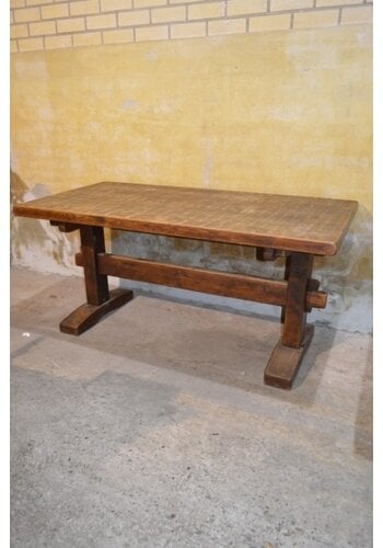 Massief eiken kloostertafel 