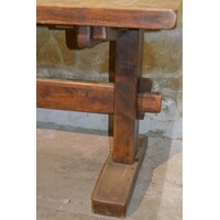 thumb-Massief eiken kloostertafel demontabel-7