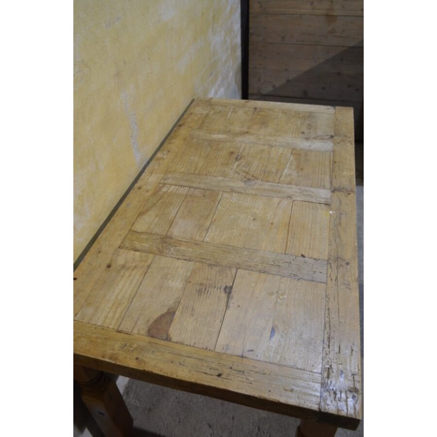 Mexicaanse grenen eettafel met authentieke geleefde uitstraling-2