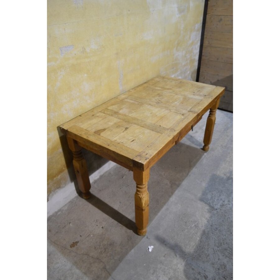 Mexicaanse grenen eettafel met authentieke geleefde uitstraling-6