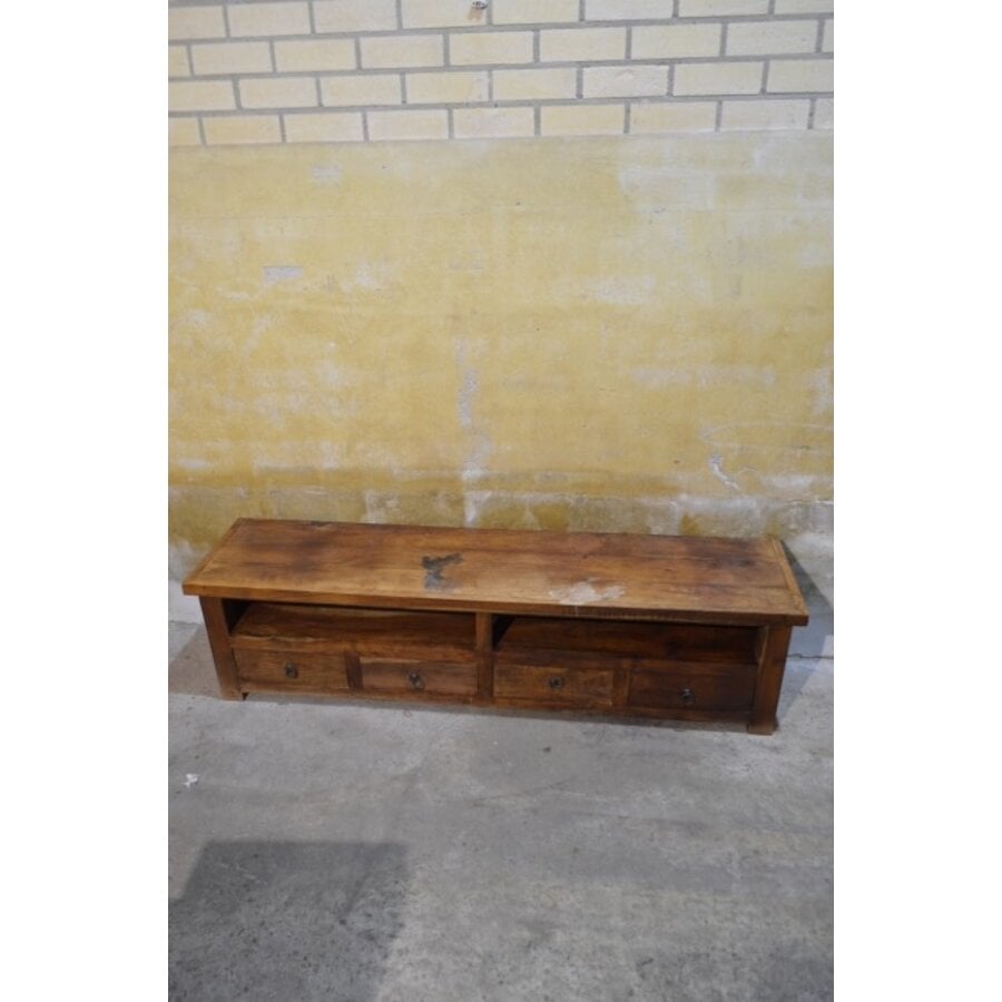 Vintage teakhouten tv-meubel jaren 50 sideboard-3