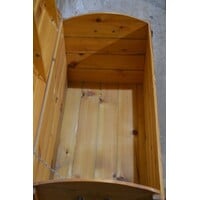thumb-Vintage grenen houten dekenkist met klep-3