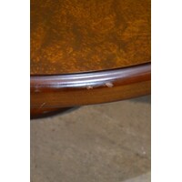 thumb-Vintage ovale salontafel met wortelnoten fineer-3