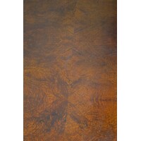 thumb-Vintage ovale salontafel met wortelnoten fineer-6
