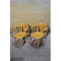 thumb-2 vintage Radomsko Thonet caféstoelen met armleuning-1