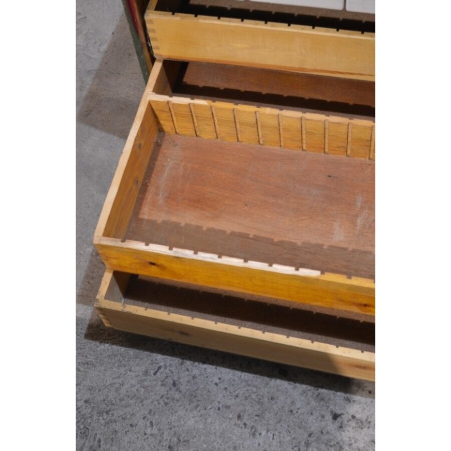 Originele oude houten militaire munitiekist-4