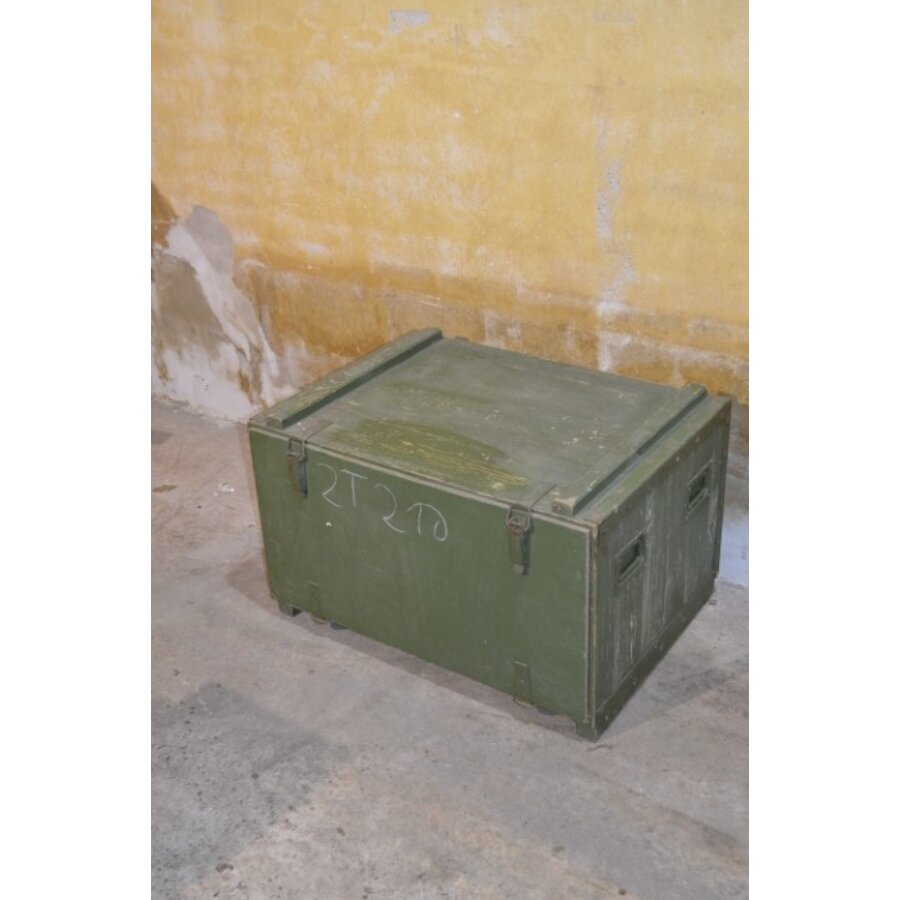 Originele oude houten militaire munitiekist-9