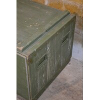 thumb-Originele oude houten militaire munitiekist-10