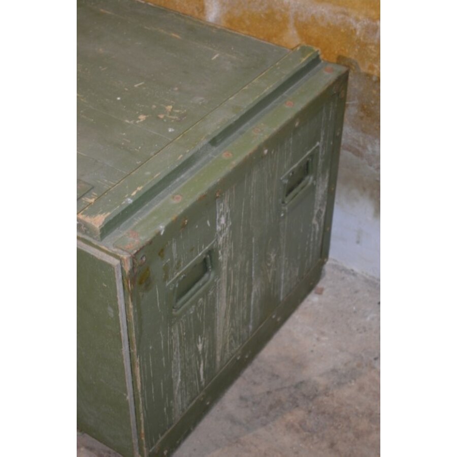 Originele oude houten militaire munitiekist-10