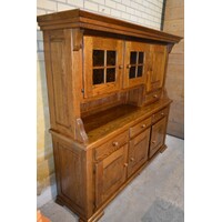 thumb-Donker eiken buffetkast met vitrinedeuren-8