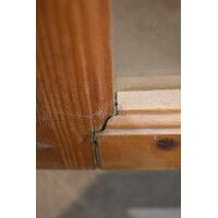 thumb-Massief grenen vitrinekast met glazen deuren-4