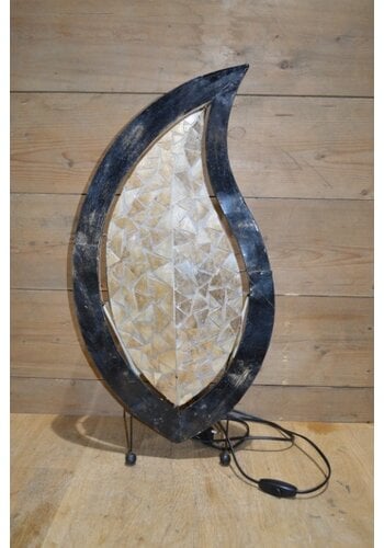 Staande design lamp parelmoer 